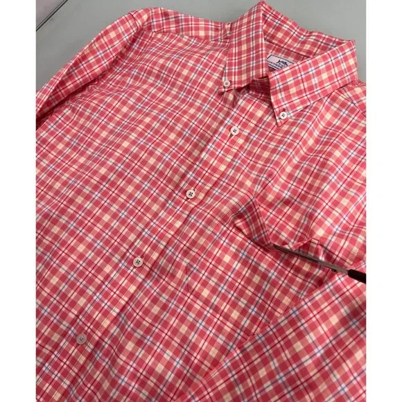 Southern Tide Shirt Mens Medium M Long Sleeve Button Up Stretch Peach Coastal - Picture 4 of 7